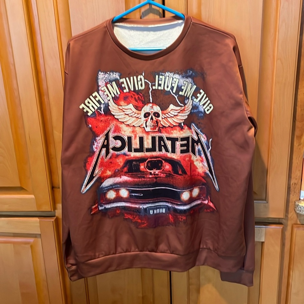 Metallica Give Me Fuel Give Me Fire Long Sleeve Top Size L